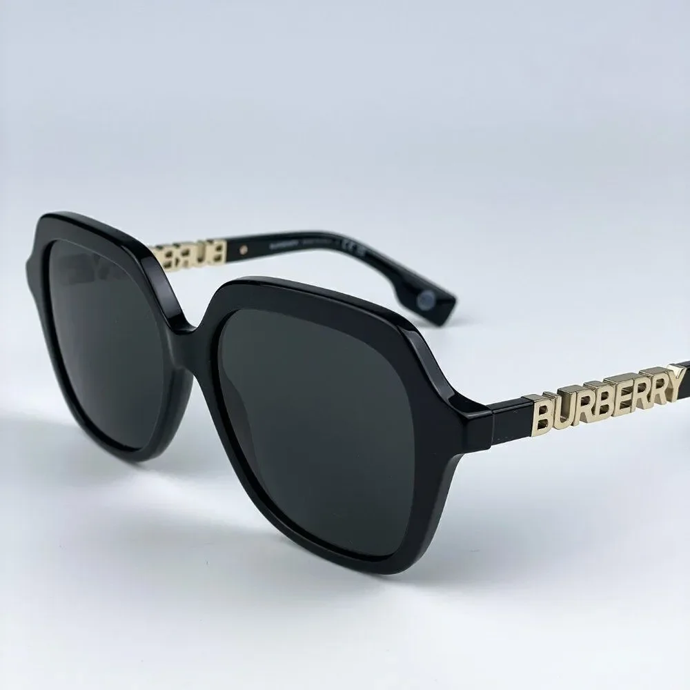SALE! NEW Burberry BE4389 Joni 300187  Black Dark Grey Square Women Sunglasses - Picture 9 of 12